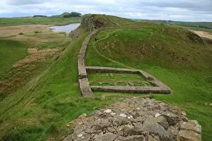 The remains of Milecastle 39, near Steel Rigg, Hadrians wall, England