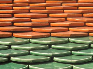 Roof tiles, Grand Palace, Bangkok, Thailand Roof tiles, Grand Palace, Bangkok, Thailand