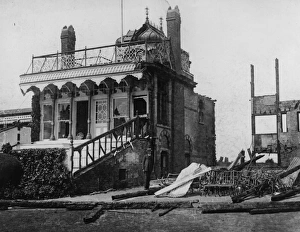 Royal Box in the grandstand at Hurst Park Racecourse burnt down by Suffragettes Royal Box in the grandstand at Hurst Park Racecourse burnt down by Suffragettes