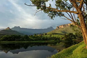 Images Dated 3rd February 2016: Royal Natal National Park with view of Amphitheatre, uKhahlamba Drakensberg Park, KwaZulu Natal