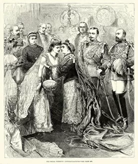 Images Dated 4th April 2015: Royal Wedding of Prince Leopold and Princess Helena 1882
