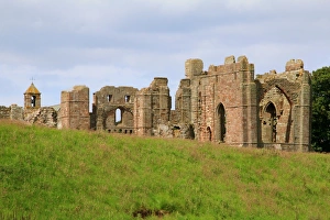 Ruins of Lindisfarne abbey and church, Holy Island Ruins of Lindisfarne abbey and church, Holy Island