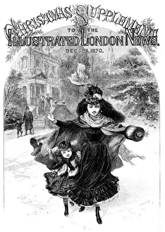 Running girls - Illustrated London News Christmas 1870 cover Running girls - Illustrated London News Christmas 1870 cover