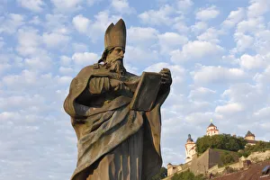 Saint Bruno, Old Main Bridge, Wuerzburg, Lower Franconia, Franconia, Bavaria, Germany, Europe, PublicGround Saint Bruno, Old Main Bridge, Wuerzburg, Lower Franconia, Franconia, Bavaria, Germany, Europe, PublicGround