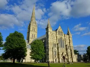 Images Dated 31st July 2010: Salisbury cathedral, Wiltshire, England