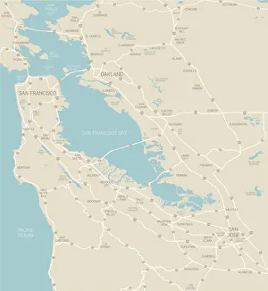 <b class=qtipBold><figcaption>San Francisco Bay Area Map</figcaption></b><br>A map of the Bay Area, including San Francisco, Oakland and San Jose. Includes highways and freeways, the main cities in the region and bodies of water. Includes CS3 file and an extra-large JPG. San Francisco Bay Area Map