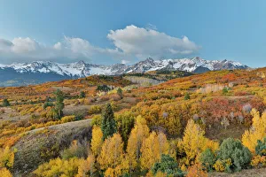 San Juan Mountains from Dallas Divide in Autumn light, Colorado, USA San Juan Mountains from Dallas Divide in Autumn light, Colorado, USA