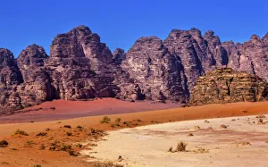 Sand rock formation, Wadi Rum, Valley of Moon, Jordan Sand rock formation, Wadi Rum, Valley of Moon, Jordan
