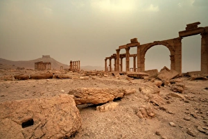 Sand storms sweeping across Palmyra, Syria Sand storms sweeping across Palmyra, Syria