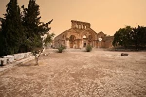 Images Dated 21st August 2008: Sandstorm, Via Sacra, Church of St Simeon Stylites, Syria