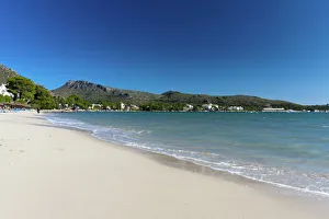 The sandy beach Platja de Llenaire in Puerto Pollensa, Majorca, Balearic Islands, Spain The sandy beach Platja de Llenaire in Puerto Pollensa, Majorca, Balearic Islands, Spain