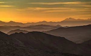 Scenic landscape with mountain ridges at sunrise, Death Valley National Park, California Scenic landscape with mountain ridges at sunrise, Death Valley National Park, California