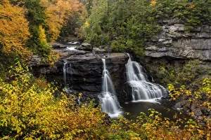 Scenic view of Blackwater Falls in autumn, Blackwater Falls State Park in Davis Scenic view of Blackwater Falls in autumn, Blackwater Falls State Park in Davis