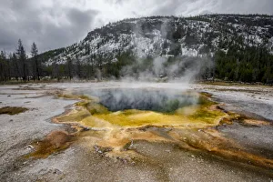 Scenic view of Emerald Pool, Black Sand Basin, Yellowstone National Park, Wyoming, USA Scenic view of Emerald Pool, Black Sand Basin, Yellowstone National Park, Wyoming, USA