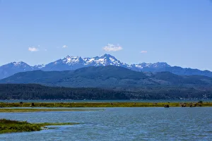 Scenic view of Hood Canal and Mount Washington on sunny day, Union, Washington State, USA Scenic view of Hood Canal and Mount Washington on sunny day, Union, Washington State, USA