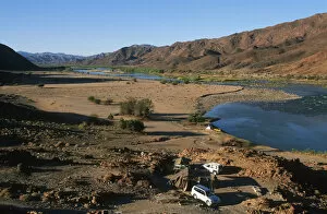 Northern Cape Province Gallery: Scenic View of People Camping Next to the Orange River
