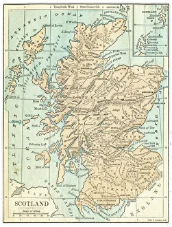 Scotland map 1875