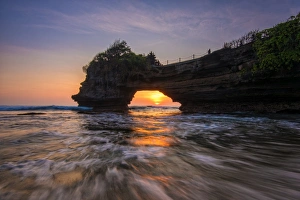 Seascape Scenic view Of Tanah Lot sea Against Sky During Sunset , Bali , Indonesia Seascape Scenic view Of Tanah Lot sea Against Sky During Sunset , Bali , Indonesia