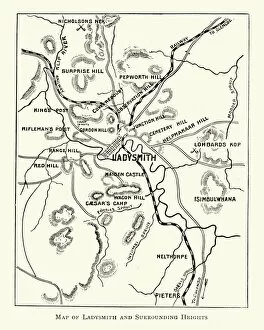 Second Boer War - Plan Ladysmith and surrounding heights