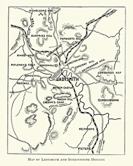 Second Boer War - Plan Ladysmith and surrounding heights Second Boer War - Plan Ladysmith and surrounding heights
