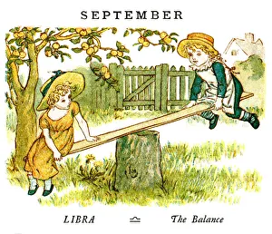 <b class=qtipBold><figcaption>September - Kate Greenaway, 1884</figcaption></b><br>From the Kate Greenaway Almanack for 1884, an illustration for the month of September. The Almanack for 1884 by Kate Greenaway was published by George Routledge & Sons of London and New York.<br><em>© Linda Steward</em> September - Kate Greenaway, 1884