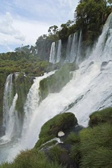 Series of impressive waterfalls photographed from the side Series of impressive waterfalls photographed from the side