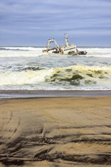 Shipwreck at Henties Bay, Dorob National Park, Namibia, Africa Shipwreck at Henties Bay, Dorob National Park, Namibia, Africa