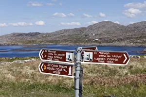 Signpost near Allihies, Slieve Miskish Mountains, Beara Peninsula, County Cork, Ireland, British Isles, Europe Signpost near Allihies, Slieve Miskish Mountains, Beara Peninsula, County Cork, Ireland, British Isles, Europe