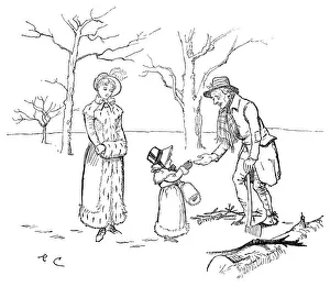 <b class=qtipBold><figcaption>Sing a Song of Sixpence</figcaption></b><br>Vintage engraving from Sing a Song of Sixpence a well-known English nursery rhyme, originating in the 18th century.<br><em>© duncan1890</em> Sing a Song of Sixpence
