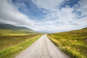 Single Track Road, Northern Highlands at Inchkinloch, Sutherland, Scotland, Great Britain Single Track Road, Northern Highlands at Inchkinloch, Sutherland, Scotland, Great Britain