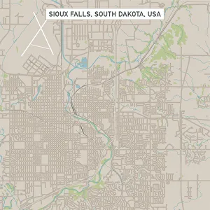 Sioux Falls South Dakota US City Street Map Sioux Falls South Dakota US City Street Map