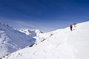 Ski touring in the ascent to the Kalfanwand in Val Martello, Stelvio National Park Ski touring in the ascent to the Kalfanwand in Val Martello, Stelvio National Park