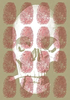 Images Dated 17th July 2003: Skull under thumb prints