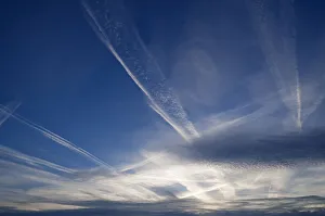 Small fluffy clouds, Cirrocumulus clouds, and medium-high stratus clouds, Altostratus Small fluffy clouds, Cirrocumulus clouds, and medium-high stratus clouds, Altostratus
