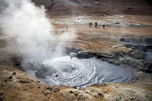 Smoking and sulfur stinking mud source in the sofatara region of Namaskard, Iceland Smoking and sulfur stinking mud source in the sofatara region of Namaskard, Iceland