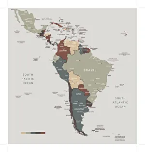South America map countries and cities