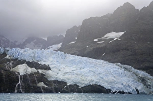 South Georgia, Salvesen Range, Drygalski Fjord, glacier melting South Georgia, Salvesen Range, Drygalski Fjord, glacier melting