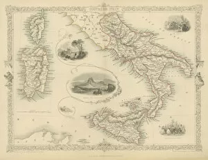 Images Dated 22nd April 2014: Southern Italy fine engraving