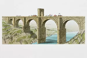 Images Dated 19th October 2007: Spain, Alcantara, Roman arched stone bridge