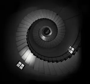 <b class=qtipBold><figcaption>Spiral</figcaption></b><br>Interior of the Lighthouse in Colonia, Uruguay<br><em>© © Juan_de</em> Spiral