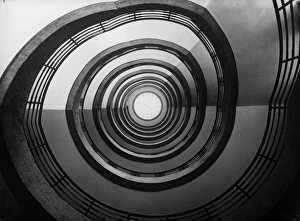 <b class=qtipBold><figcaption>Spiral Illusion</figcaption></b><br>circa 1933: Angle shot of a spiral staircase in the Sprukenhof building, Hamburg designed by Fritz Hoger, making it look like a snail shell. (Photo by General Photographic Agency/Getty Images)<br><em>© This content is subject to copyright.</em> Spiral Illusion