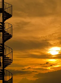 <b class=qtipBold><figcaption>Spiral staircase</figcaption></b><br>Spiral staircase at dusk.<br><em>© © 2011 Masahiro MAKINO</em> Spiral staircase