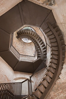 Spiral staircase in Lamberti Tower, Verona Italy Spiral staircase in Lamberti Tower, Verona Italy