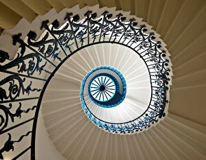Related Images Collection: Spiral staircase at Queens House, Greenwich, London