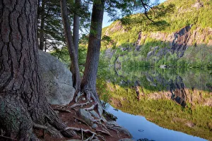 Spring morning at Chapel Pond, Keene Valley, Adirondack Mountains, New York State, USA Spring morning at Chapel Pond, Keene Valley, Adirondack Mountains, New York State, USA