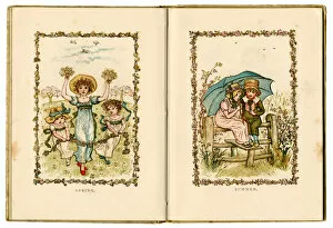 Images Dated 22nd December 2012: Spring and Summer - Kate Greenaway 1883