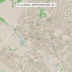 St Albans Hertfordshire UK City Street Map St Albans Hertfordshire UK City Street Map