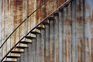 Staircase on a rusting iron structure, Puerto Rico Staircase on a rusting iron structure, Puerto Rico