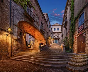 Staircase of San Martin, Girona, Catalonia, Spain Staircase of San Martin, Girona, Catalonia, Spain