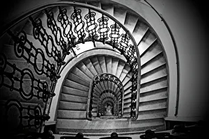 <b class=qtipBold><figcaption>Staircase spiral</figcaption></b><br>Old staircase in Vienna.<br><em>© © 2014 Christoph Hetzmannseder</em> Staircase spiral
